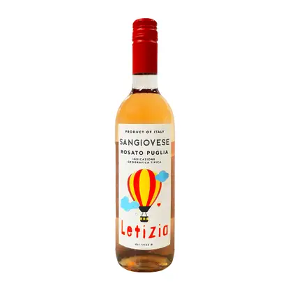 Вино Летиция Санджов розато апулия розовое полусладкое 9.5% 750мл