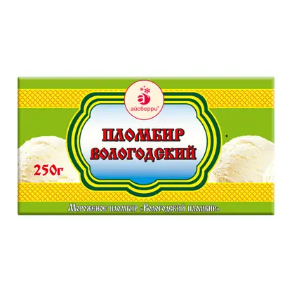 Изображение товара Мороженое Вологодский Пломбир 15% 250г