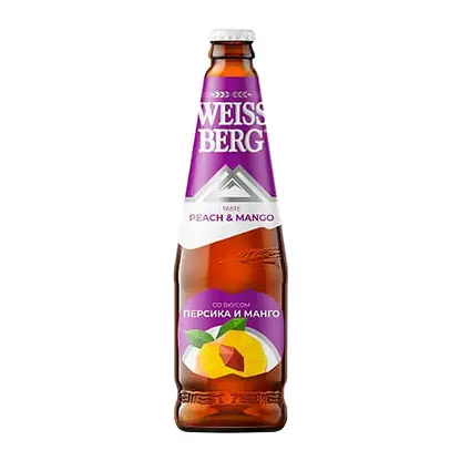 Пивной напиток со вкусом персика и манго Weiss Berg 4% 440мл