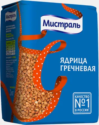 Гречневая крупа Мистраль ядрица 2кг