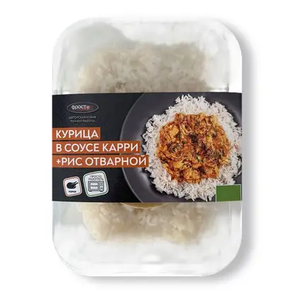 Изображение товара Курица в соусе карри с рисом Фросток 250г