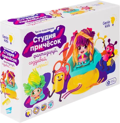 Набор для лепки Genio Kids Студия причесок TA2003 490г 24.5*17*6см