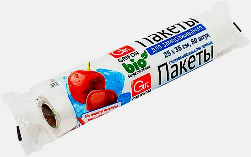 Пакеты для заморозки Грифон Bio 3л 25*35см 80шт