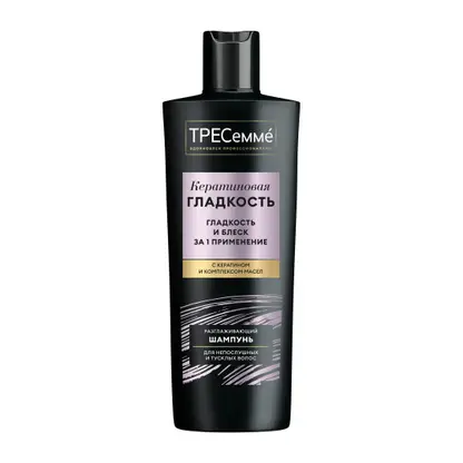 Изображение товара Разглаживающий шампунь для волос Тресемме Кератиновая гладкость 400мл