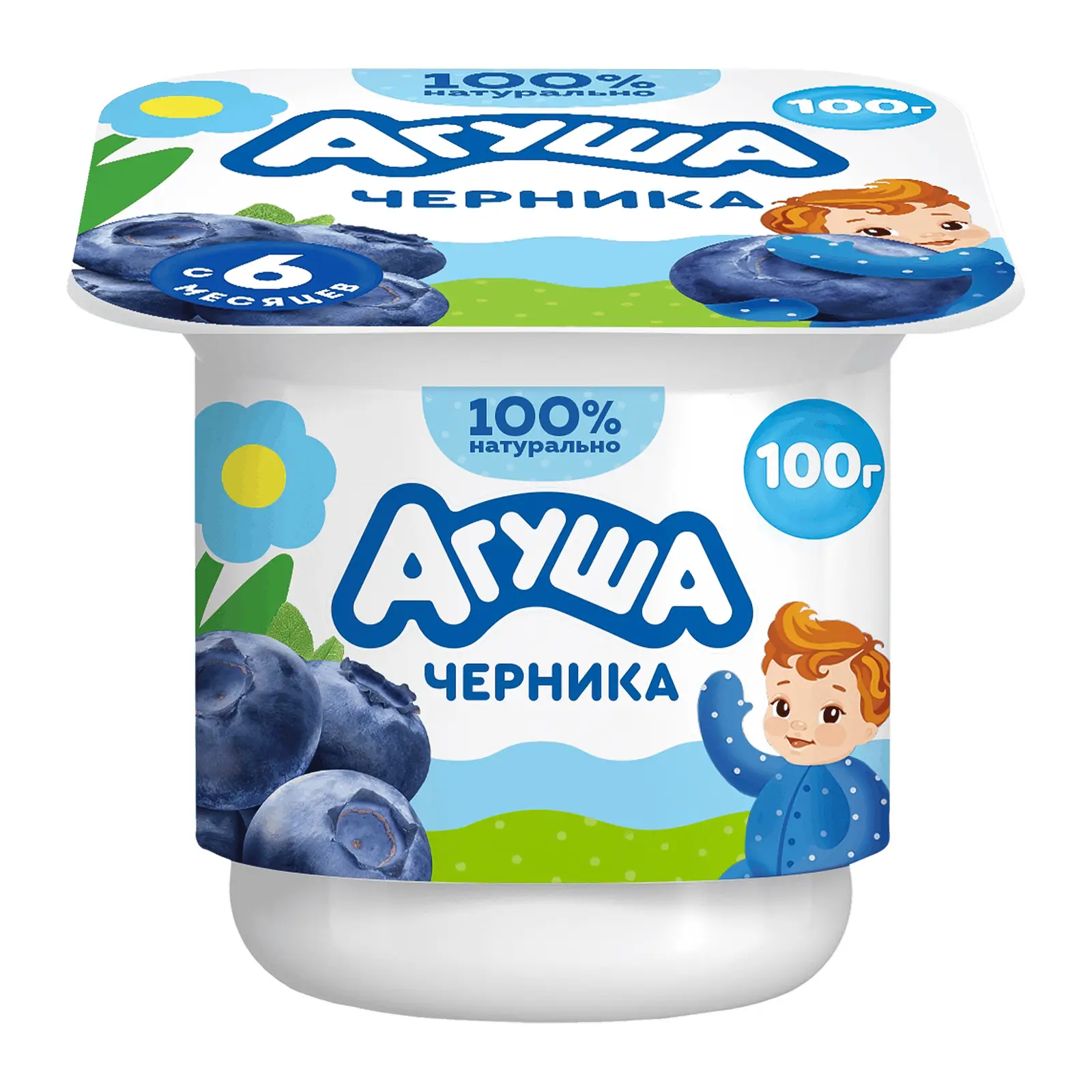 Изображение товара Творог детский Агуша Черника 3.9% 100г