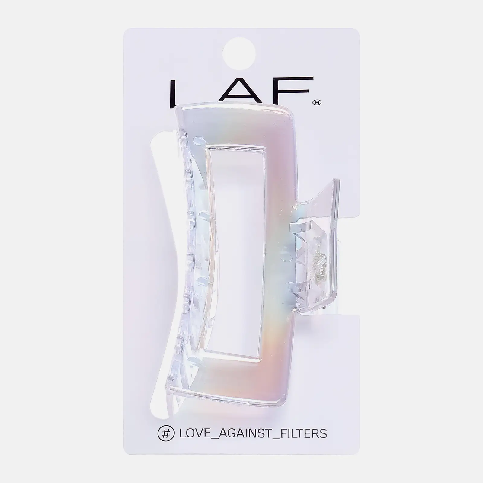 Краб для волос LAF прозрачный с переливом в ассортименте Краб для волос LAF прозрачный с переливом в ассортименте