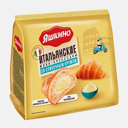 Мини-круассаны со сливочным кремом Яшкино 180г