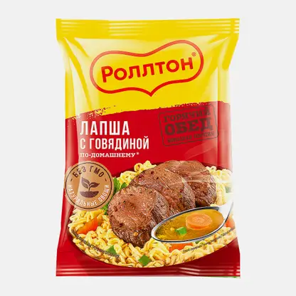 Лапша Роллтон с говядиной по-домашнему 85г