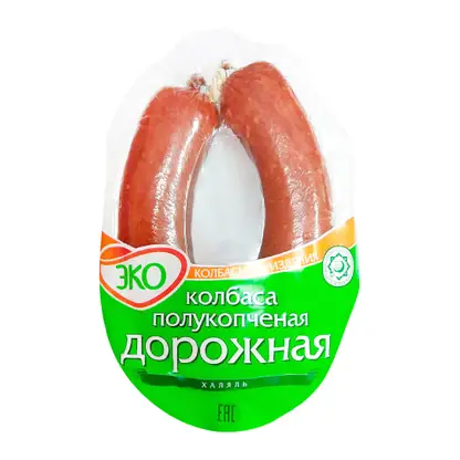 Изображение товара Колбаса Эко Дорожная Халяль полукопченая из мяса птицы 300г