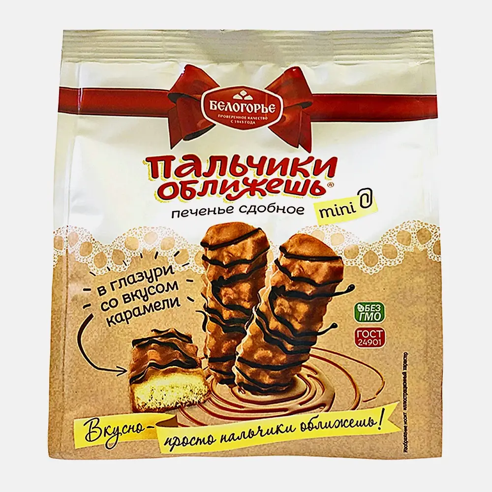 Печенье Пальчики оближешь Mini карамель Белогорье 200г