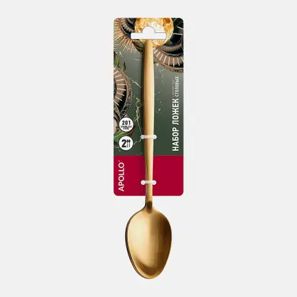 Набор ложек столовых Lungo Matt Gold Apollo 2шт