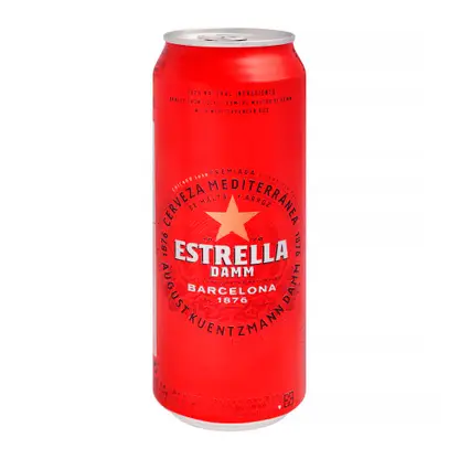 Пиво Estrella Damm светлое фильтрованное пастеризованное 4.6% 500мл