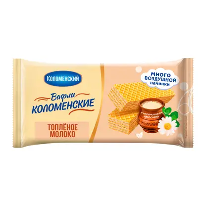 Изображение товара Вафли Коломенские топленое молоко 200г