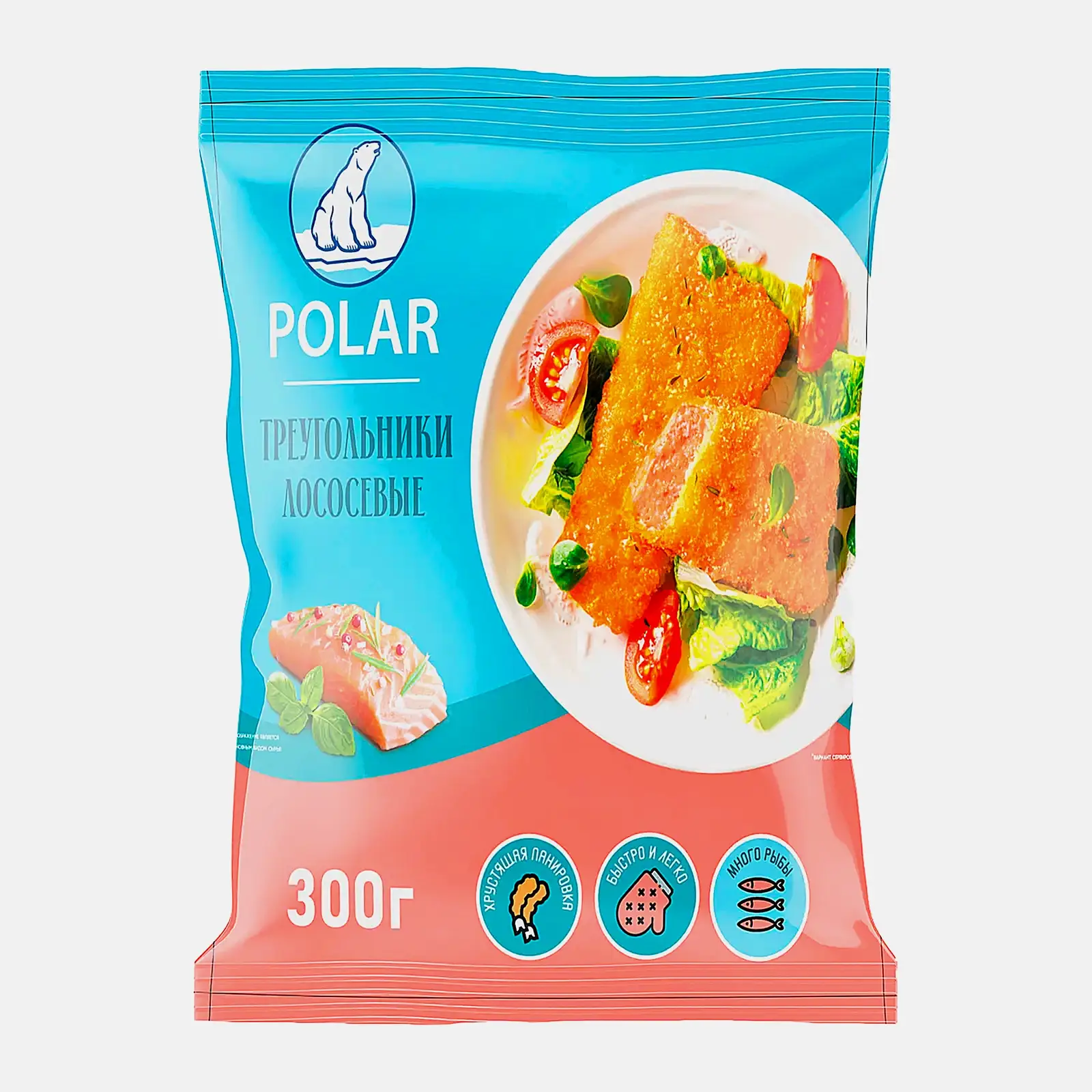 Треугольники лососевые Polar в панировке 300г