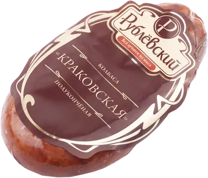 Изображение товара Колбаса Рублевский Краковская полукопченая 350 г свежий и ароматный продукт