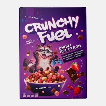 Готовый завтрак Crunchy Fuel Smart Elec Космический Клубника-шоколад-клюква 200г