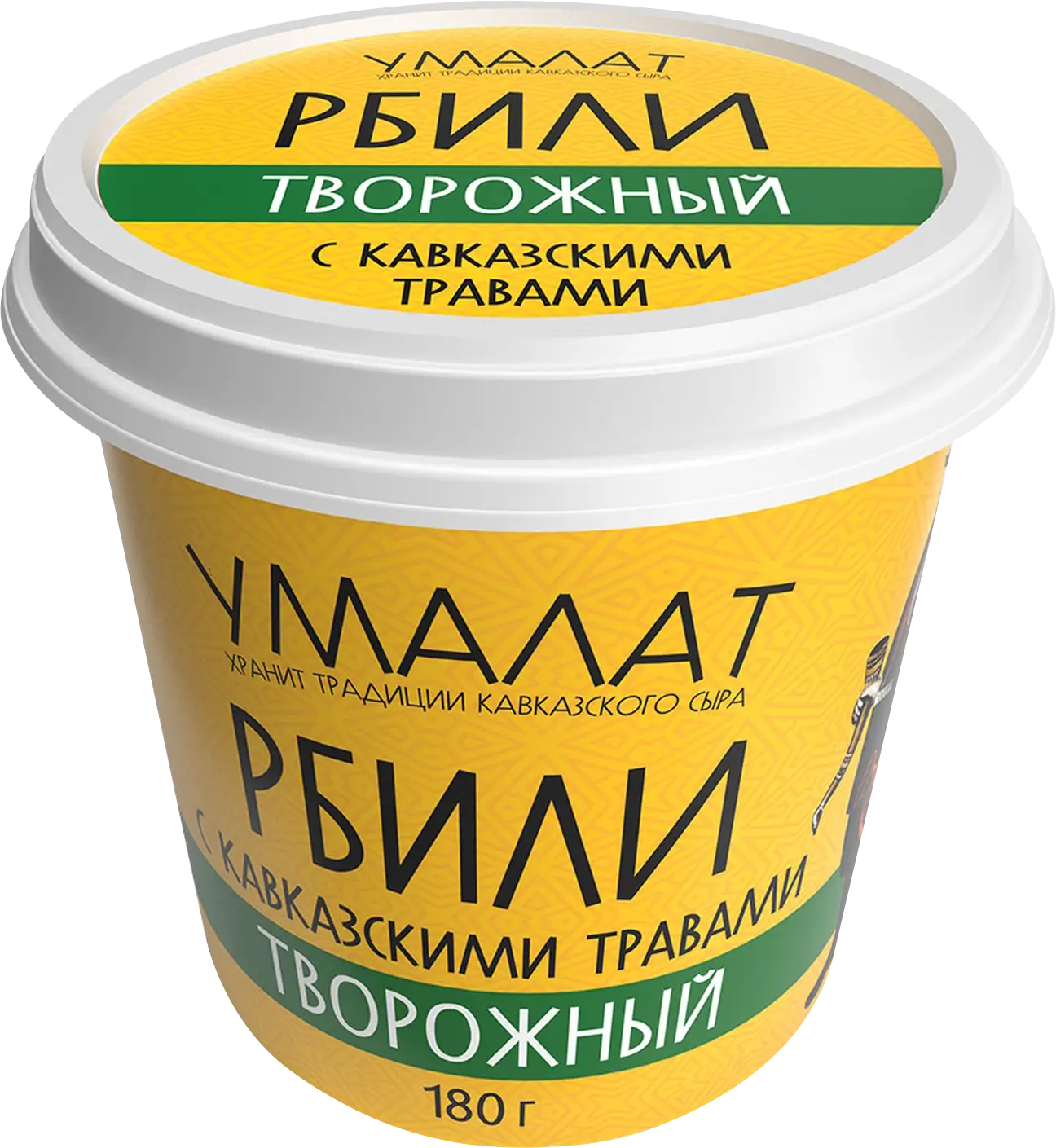 Сыр Умалат творожный Рбили с травами 65% 180г - Магнит-Продукты