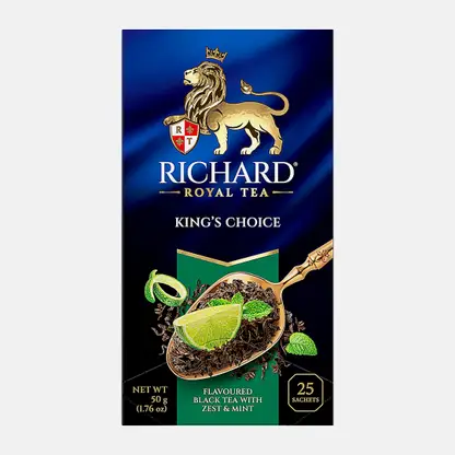 Чай черный Richard Kings Tea №1 King’s Choice №1 лайм-мята 25 саше 50г