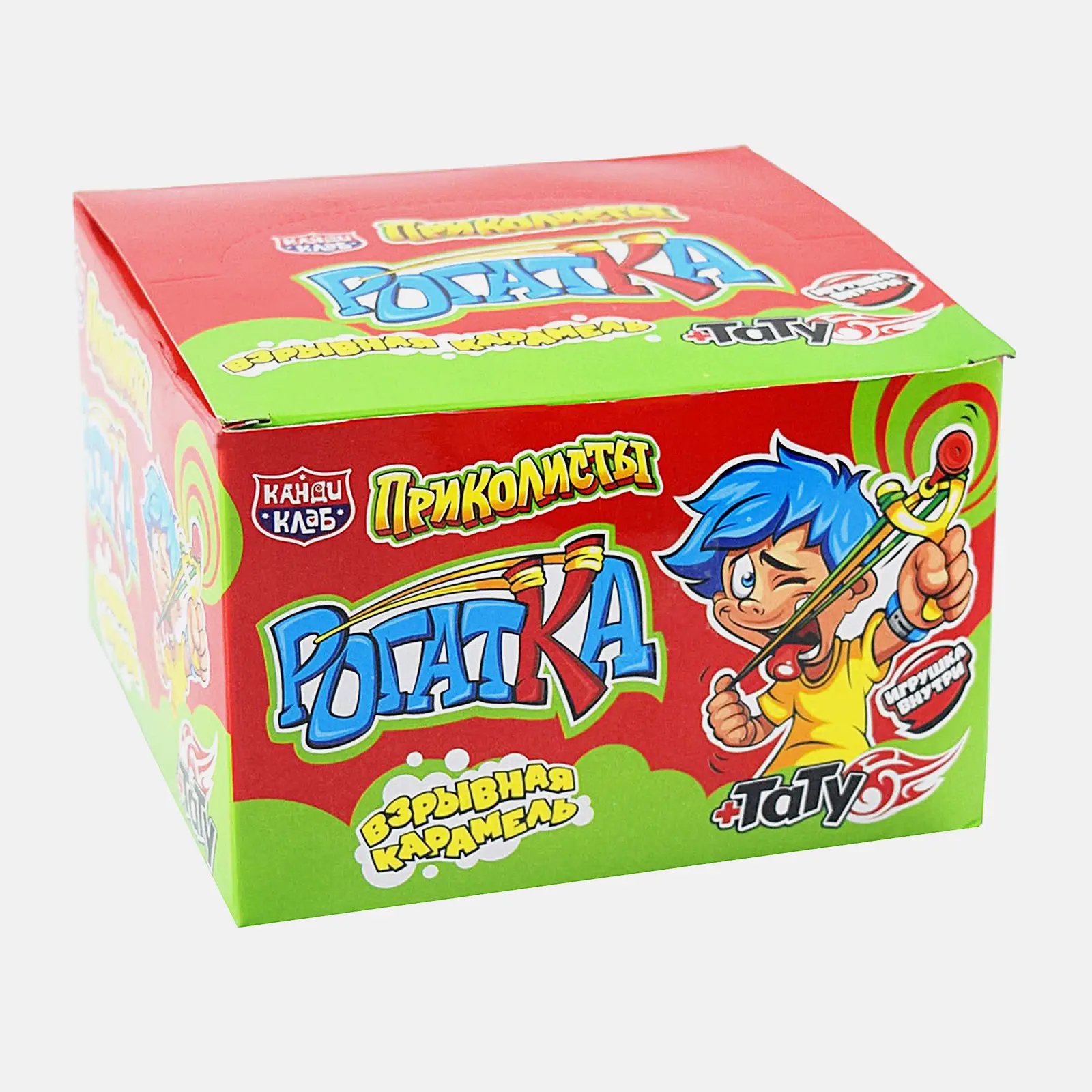 Карамель взрывная с тату Рогатка Канди Трейд 1г