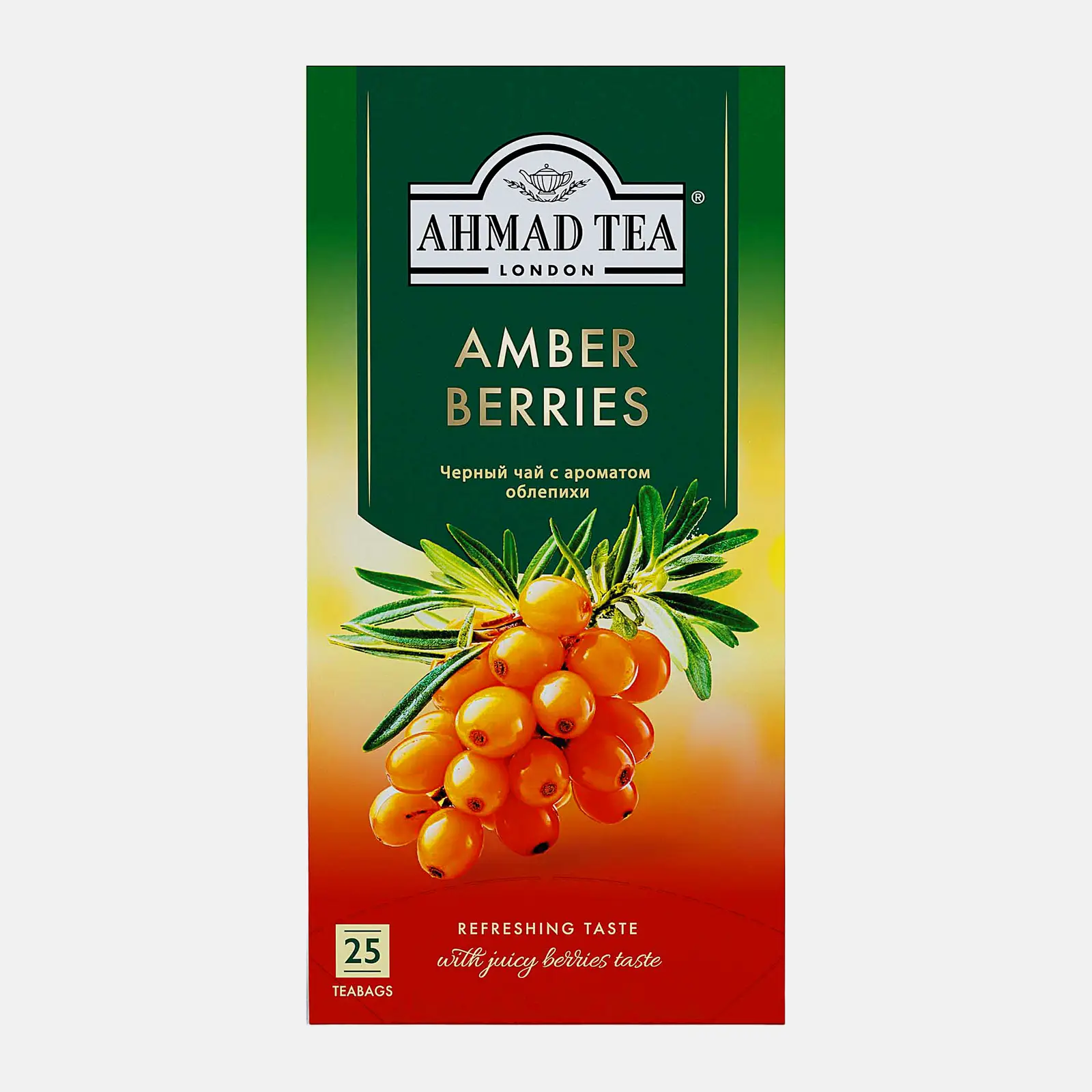 Черный чай с облепихой Янтарные ягоды Ahmad Tea 25пак