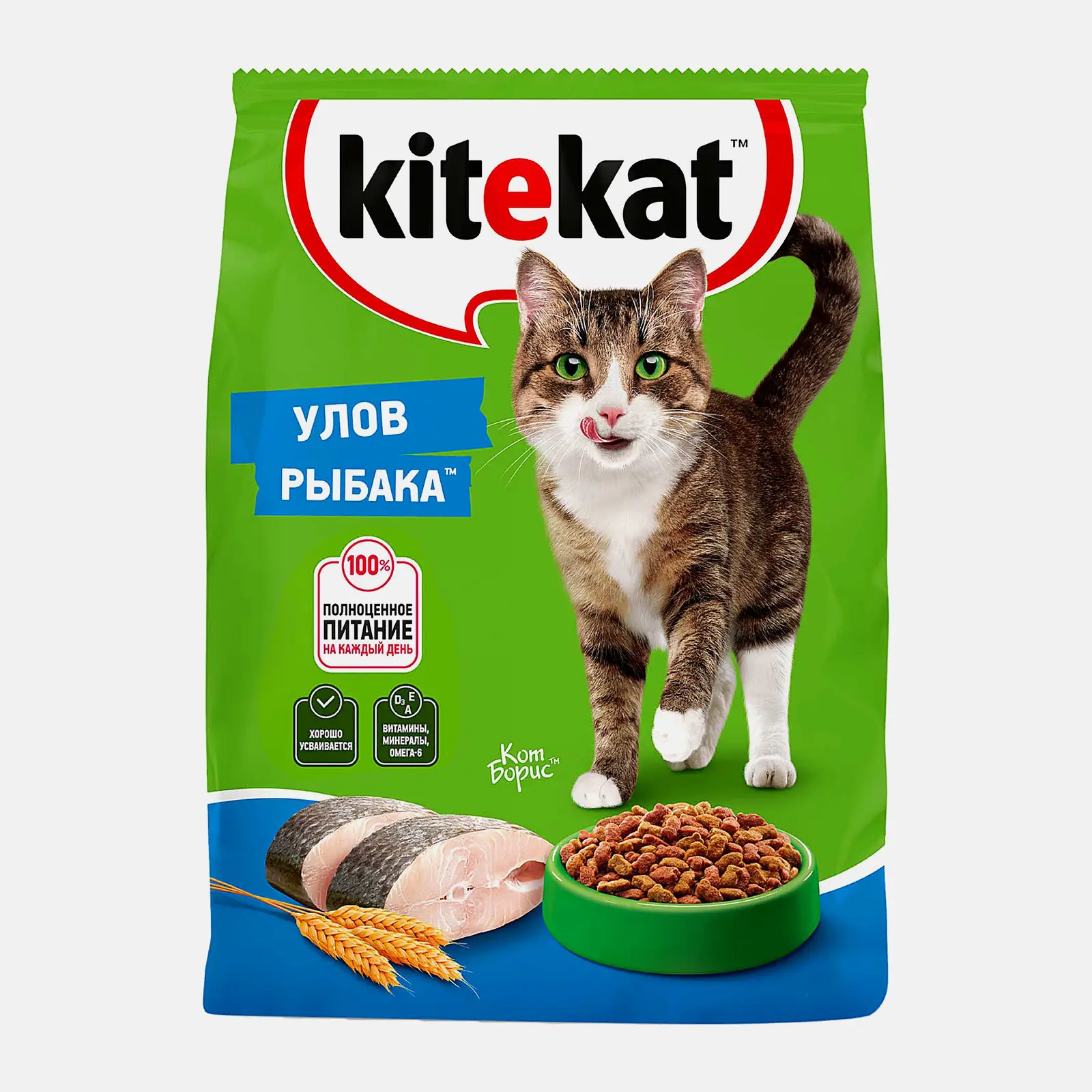 Сухой корм для кошек Улов рыбака Kitekat 1.3кг Сухой корм для кошек Улов рыбака Kitekat 1.3кг
