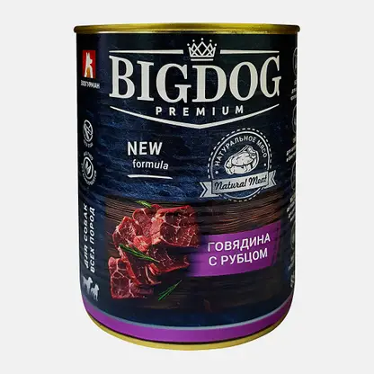Влажный корм для собак Говядина с рубцом Zoogurman Big Dog 850г