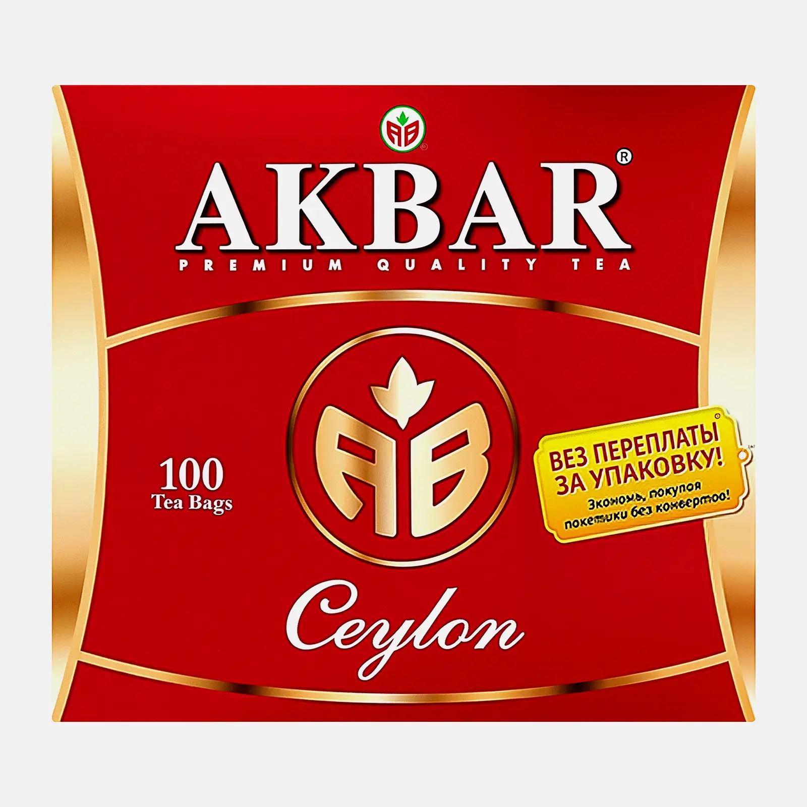 Изображение товара Чай черный Akbar Ceylon 100 пакетиков - натуральный черный чай