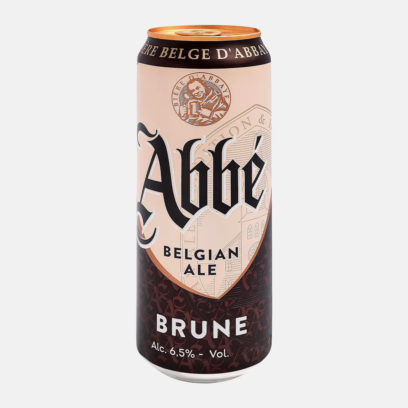 Изображение товара Пиво темное Abbe Brune 0.45л пастеризованное 6.5%