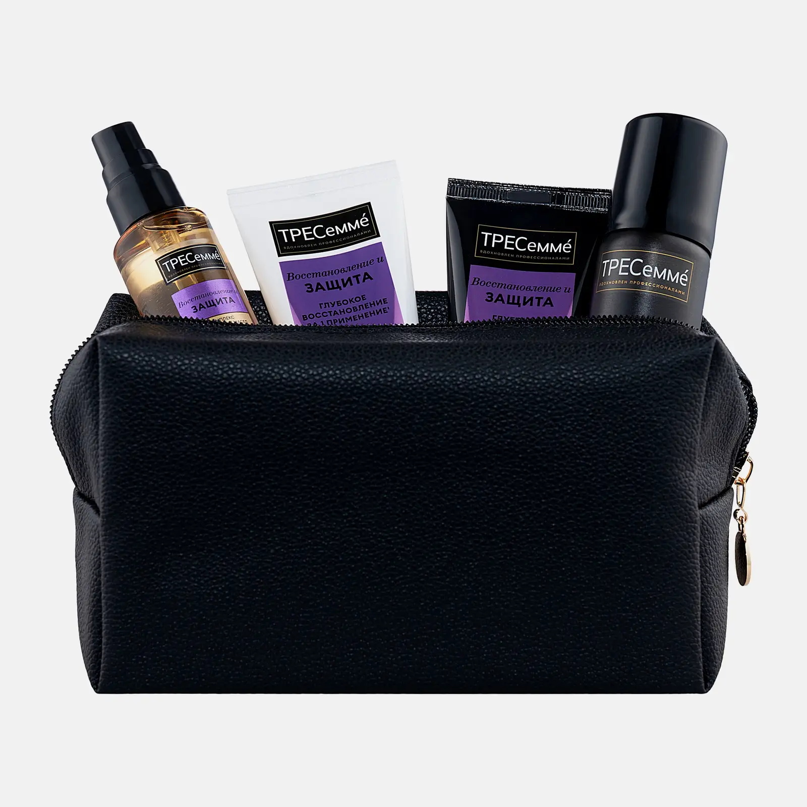 Подарочный тревел-набор для волос ТРЕСеммé Восстановление Шампунь 45мл + Кондиционер 45мл + Масло 50мл + Сухой шампунь 75мл в ассортименте