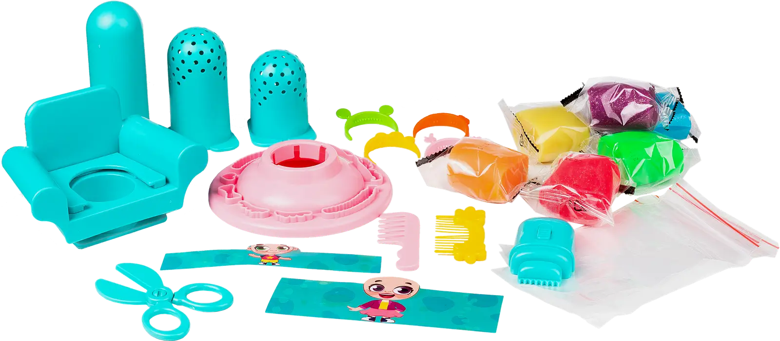 Набор для лепки Genio Kids Студия причесок TA2003 490г 24.5*17*6см