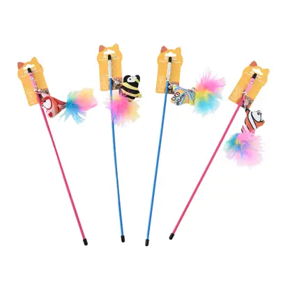 Изображение товара Удочка-дразнилка Рыбки для кошек - игрушка для активных игр