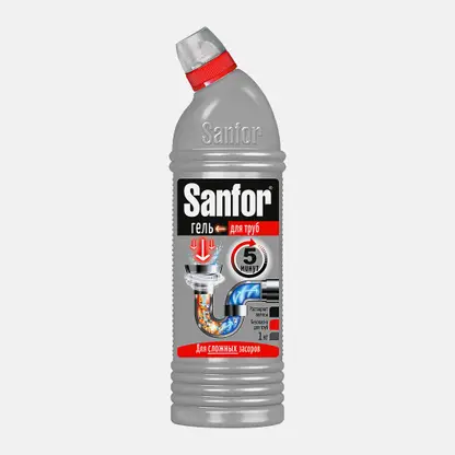 Средство для чистки труб и устранения засоров Sanfor 750г