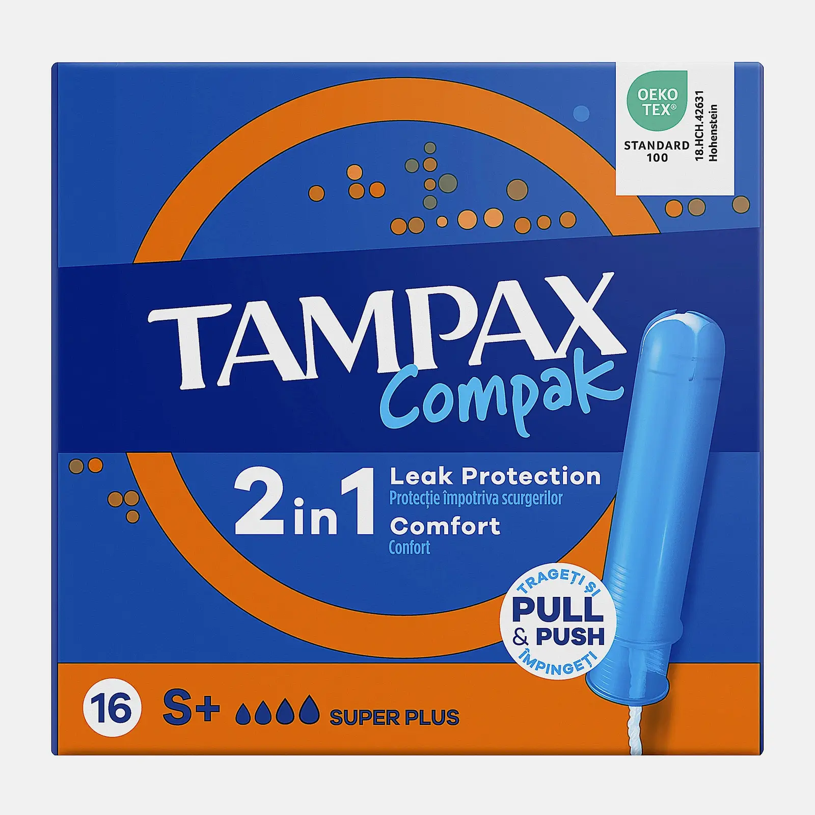 Изображение товара Тампоны Tampax Compak Super Plus 16 шт с выдвижным аппликатором