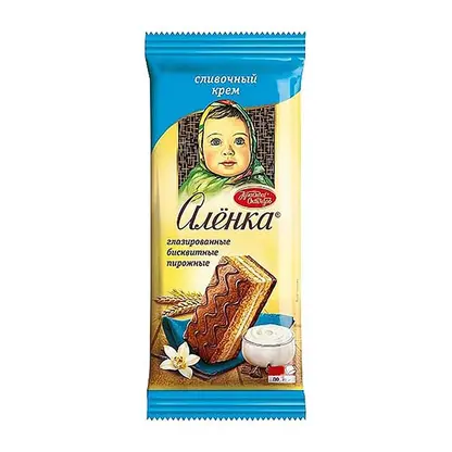 Изображение товара Пирожное бисквитное со сливочным кремом Аленка 150г