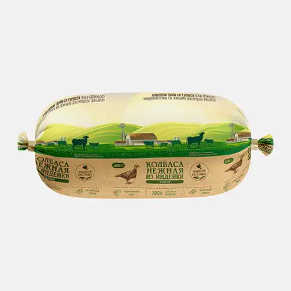 Колбаса Нежная из мяса индейки вареная 400г