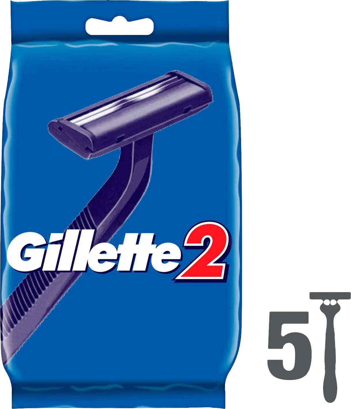 Бритвы Gillette 2 одноразовые 5шт - Магнит-Продукты