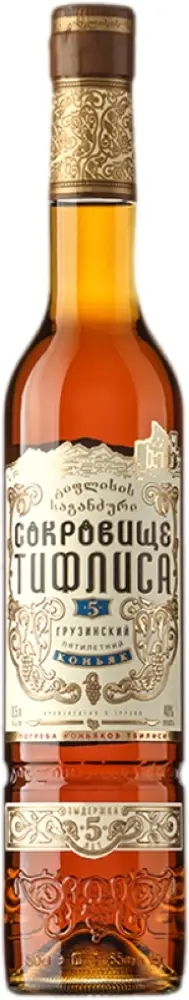 Изображение товара Коньяк Сокровище Тифлиса 5 звезд 40% 0.5л грузинский выдержанный