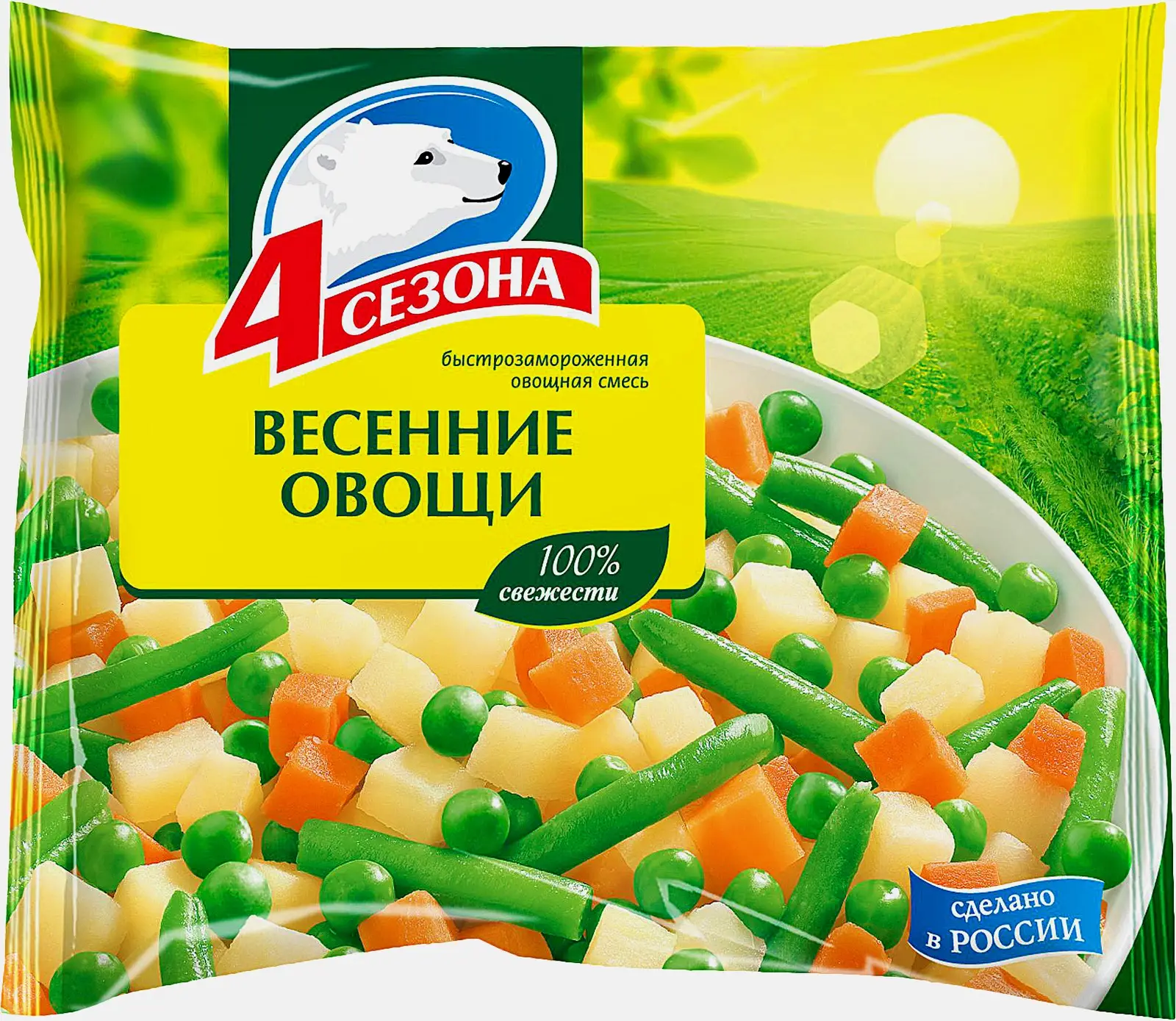 Весенние овощи 4 Сезона быстрозамороженные 400г Весенние овощи 4 Сезона быстрозамороженные 400г