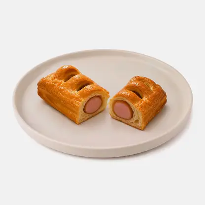 Слойка с сосиской 90г