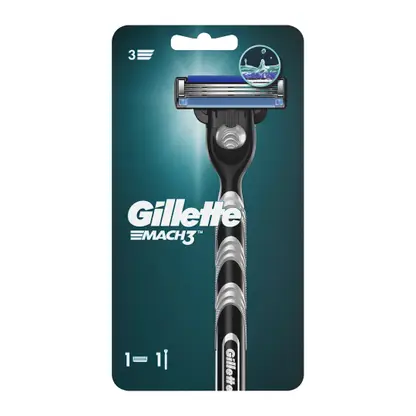 Изображение товара Бритвенный станок Gillette Mach3 с 3 лезвиями и увлажняющей полоской