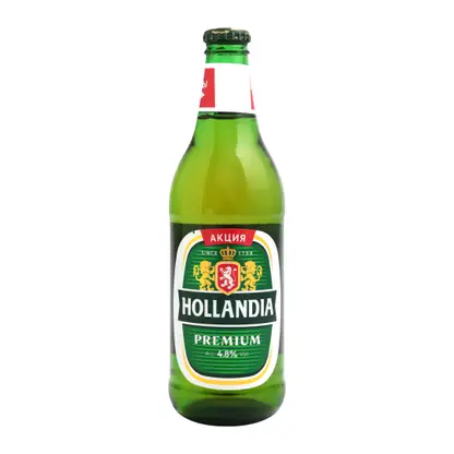 Изображение товара Пиво Hollandia светлое фильтрованное пастеризованное 4.8% 450мл