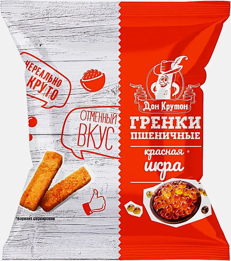 Изображение товара Гренки Дон Крутон пшеничные Красная икра 55г
