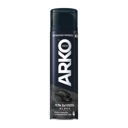 Изображение товара Гель для бритья Arko Men Black 2в1 объем 200 мл универсальный для мужчин Изображение товара Гель для бритья Arko Men Black 2в1 объем 200 мл универсальный для мужчин