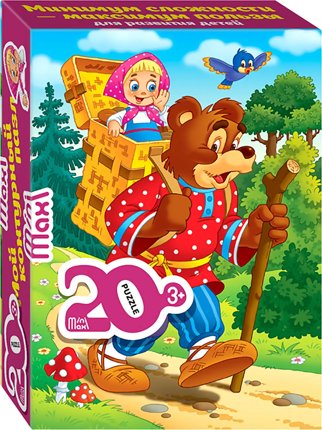 Пазлы Степ пазл Mini-maxi 20 элементов 11*8*2.5см 15г