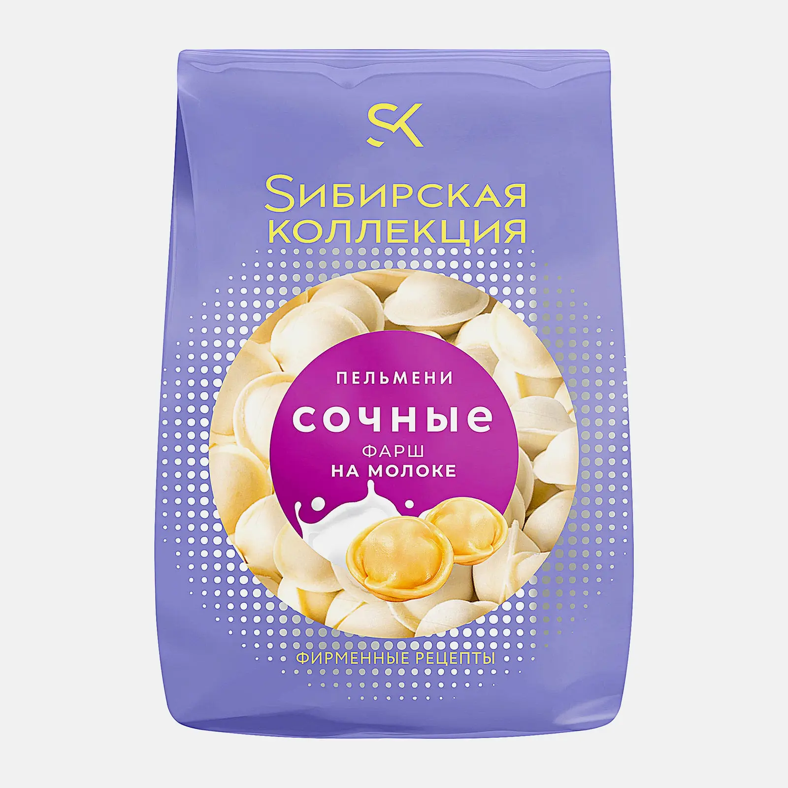 Изображение товара Пельмени Sибирская Коллекция сочные с фаршем на молоке 700 г натуральный вкус