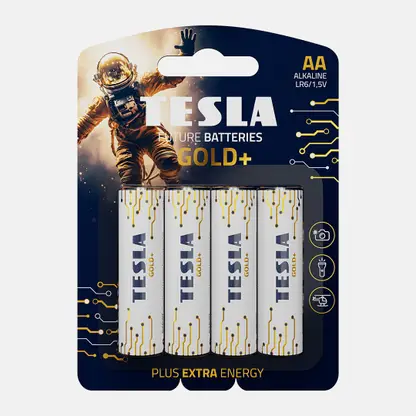 Батарейка AA 4шт Gold Tesla