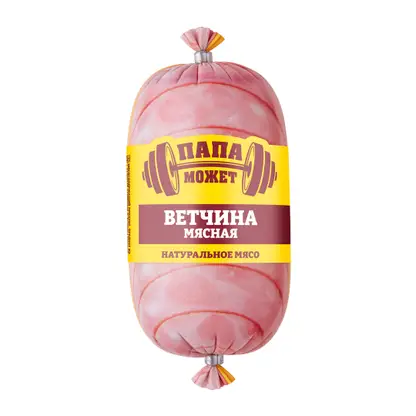 Изображение товара Ветчина Мясная с окороком вареная Папа может 400г
