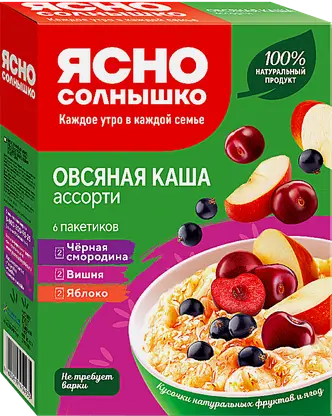 Каша Ясно Солнышко Овсяная ассорти 270г