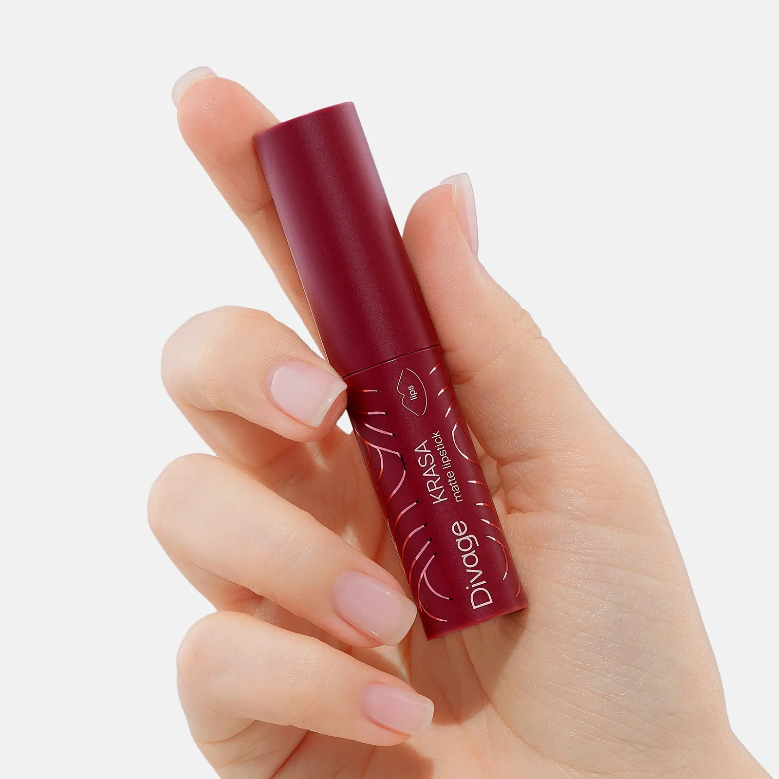 Матовая помада для губ тон 02 Бургунди Divage Krasa Matte Lipstick - фото 3 Матовая помада для губ тон 02 Бургунди Divage Krasa Matte Lipstick - фото 3