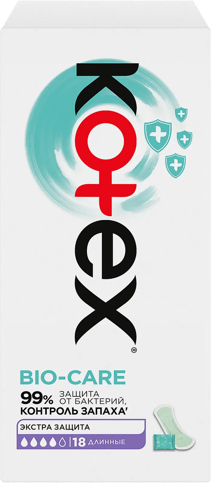Изображение товара Прокладки Kotex Bio-care ежедневные длинные 18 шт гипоаллергенные для чувствительной кожи